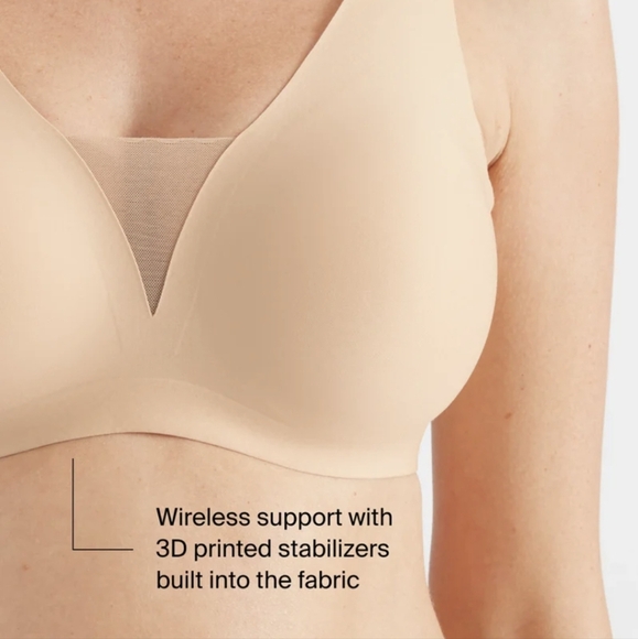 Knix Revolution Shadow Mesh Bra Tan Women's L+ NWT - Picture 3 of 12